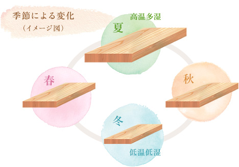 季節による変化（イメージ図）